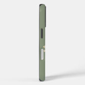 名入れひまわりデザインのセージグリーン携帯ケース Case-Mate iPhoneケース (裏面 / 右)