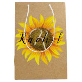 名入れひまわり ミディアム ギフトバッグ (正面)