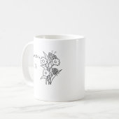 名入れコーヒーマグ 生まれ月花 マグカップ オーダーメイド  (正面左)