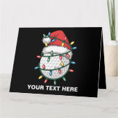 名入れゴルフボールサンタ帽子クリスマスイルミネーション カード (正面)