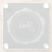 名入れシルバーコースター ガラスコースター (裏面)