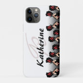 名入れモノグラム 赤いバラ Case-Mate iPhoneケース (裏)