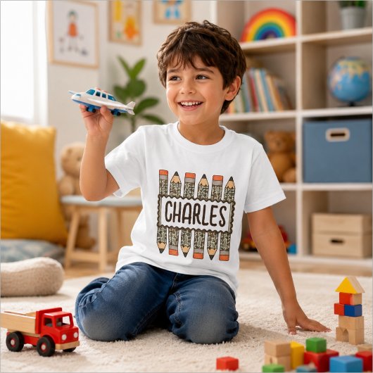 名入れ鉛筆のバックトゥスクール Tシャツ