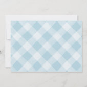 名入れ 白ラボ ギンガム 赤ちゃん 男の子 ステーショナリー ノートカード (裏面)