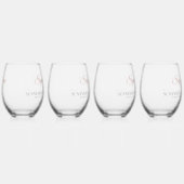 名入れSip & Sunsetステムレスワイングラス セット ステムなしワイングラス (右)
