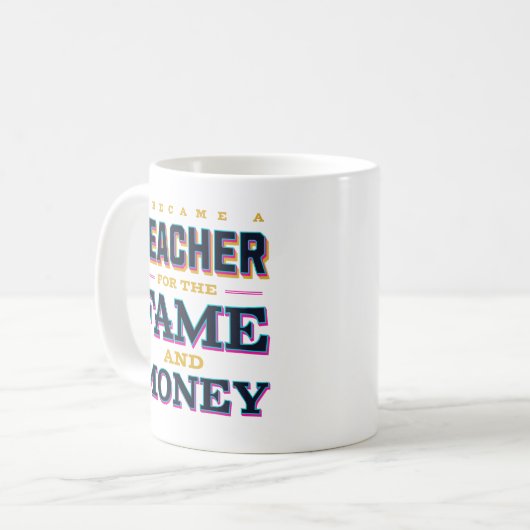 名利先生になったおもしろい コーヒーマグカップ (正面左)