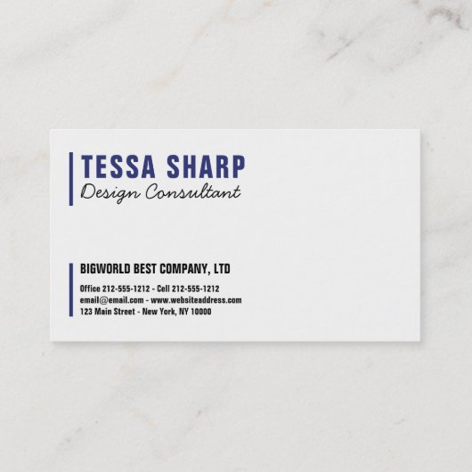 名刺あなたの写真のカスタムテンプレートプレーン 名刺 (裏面)