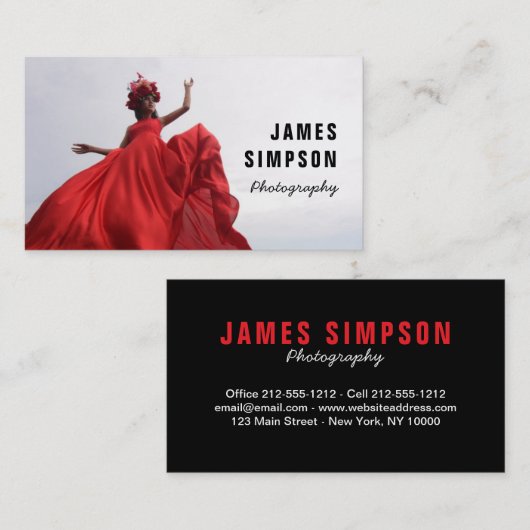 名刺あなたの写真のカスタムテンプレートプレーン 名刺 (正面/裏面)