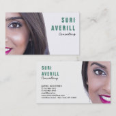 名刺あなたの写真のカスタムテンプレートプレーン 名刺 (正面/裏面)