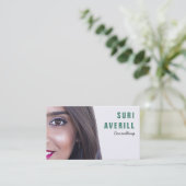 名刺あなたの写真のカスタムテンプレートプレーン 名刺 (スタンド正面)