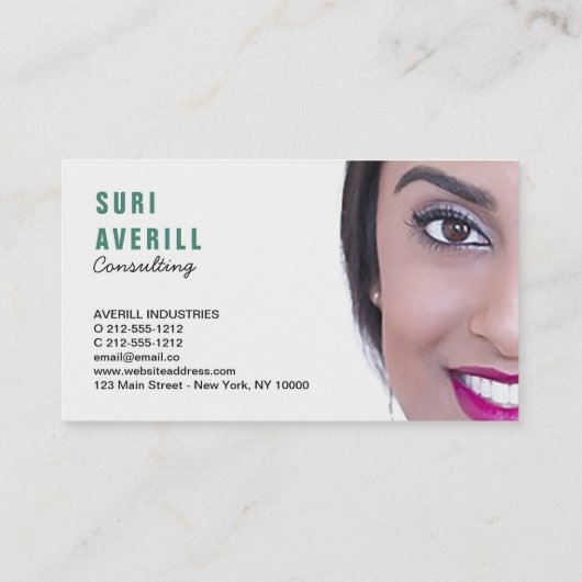 名刺あなたの写真のカスタムテンプレートプレーン 名刺 (裏面)