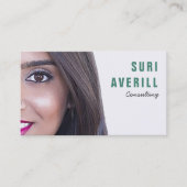 名刺あなたの写真のカスタムテンプレートプレーン 名刺 (正面)