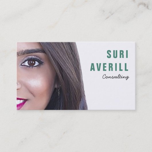 名刺あなたの写真のカスタムテンプレートプレーン 名刺 (正面)