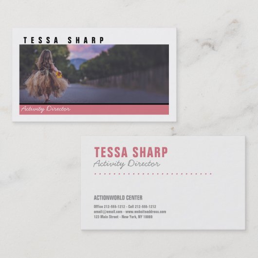 名刺あなたの写真カスタムテンプレートアート 名刺 (正面/裏面)