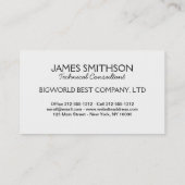 名刺あなたの写真カスタムテンプレートプレーン 名刺 (裏面)