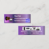 名刺およびミュージシャンのギターピック スキニー名刺 (正面/裏面)