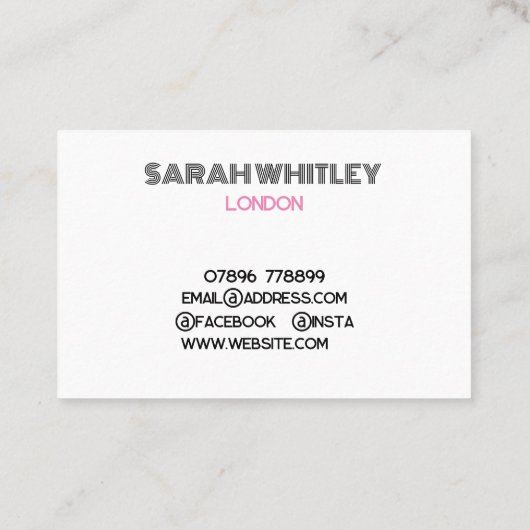 名刺お洒落モダン 名刺 (裏面)