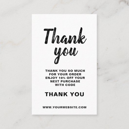 名刺お願いしますご注文モダンのシンプル 名刺 (正面)