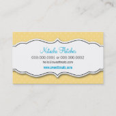 名刺かわいいカップケはっきりしたーキレモンイエローアクア 名刺 (裏面)