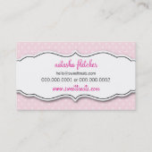名刺かわいいカップケーキパステルはっきりしたピンク 名刺 (裏面)