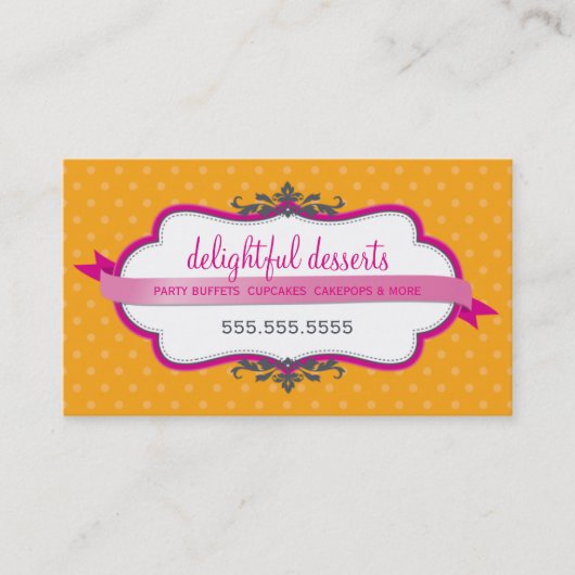 名刺かわいいスタイリッシュ暗い赤紫色ピンク色 名刺 (正面)