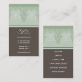 名刺かわいらし黄褐色 コーリングカード (正面/裏面)