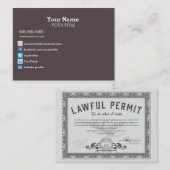 名刺がほしいと思うものする正当な割り当て 名刺 (正面/裏面)