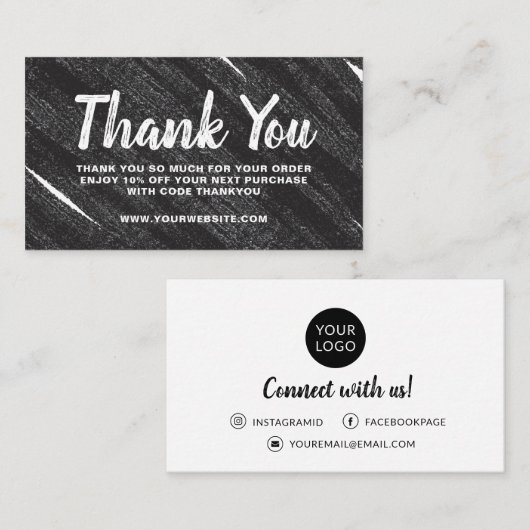 名刺ご注文ありがとうごモダン注文シンプル 名刺 (正面/裏面)