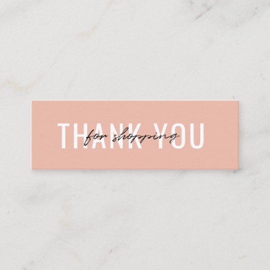 名刺ご注文のミニマリスト、ありがとうございます スキニー名刺 (正面)