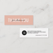 名刺ご注文のミニマリスト、ありがとうございます スキニー名刺 (正面/裏面)