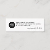 名刺ご注文のミニマリスト、ありがとうございます スキニー名刺 (裏面)