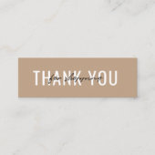 名刺ご注文のミニマリスト、ありがとうございます スキニー名刺 (正面)