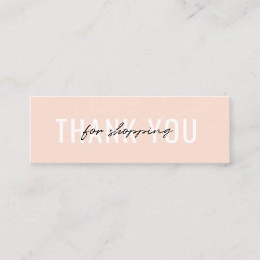 名刺ご注文のミニマリスト、ありがとうございます スキニー名刺 (正面)