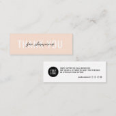 名刺ご注文のミニマリスト、ありがとうございます スキニー名刺 (正面/裏面)