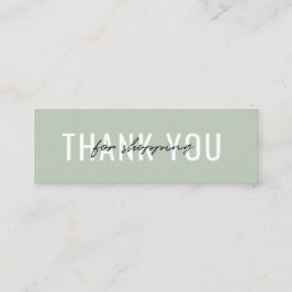 名刺ご注文のミニマリスト、ありがとうございます スキニー名刺