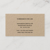 名刺で作った手付きクラフト紙 名刺 (裏面)