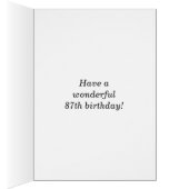 名刺とのはっきりしたで、青く、フェイクな金ゴールドの第87誕生日 (内側 (右))