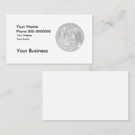 名刺に写真を追加する 名刺 (正面/裏面)