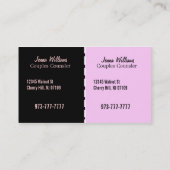 名刺に勧めるカップル 名刺 (裏面)