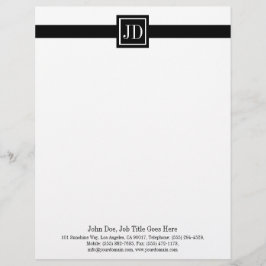 名刺に合うレターヘッドモノグラム レターヘッド