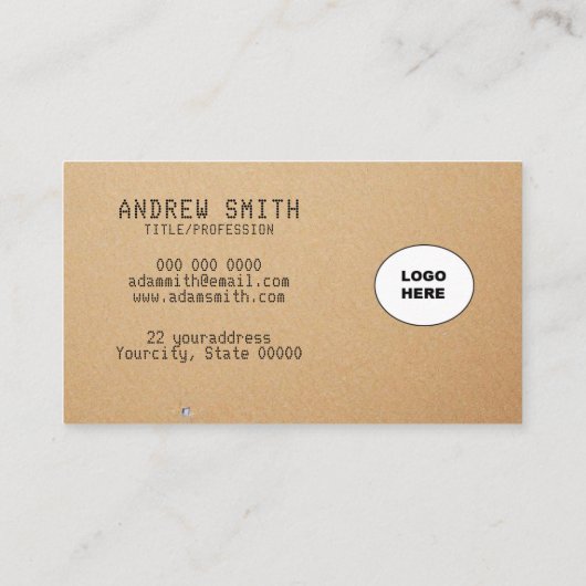 名刺に自分の画像を追加する 名刺 (裏面)