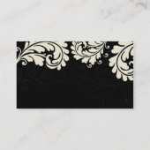 名刺のかわいらし華はっきりしたやかなアイボリーブラック 名刺 (裏面)