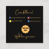 名刺のご注文ありがとうございます スクエア名刺 (裏面)