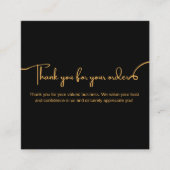 名刺のご注文ありがとうございます スクエア名刺 (正面)