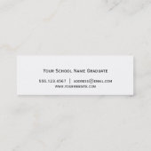名刺のはっきりしたな筆記体の卒業の挿入物のクラス コーリングカード (裏面)