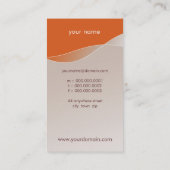 名刺のはっきりしたモダン切り 名刺 (裏面)