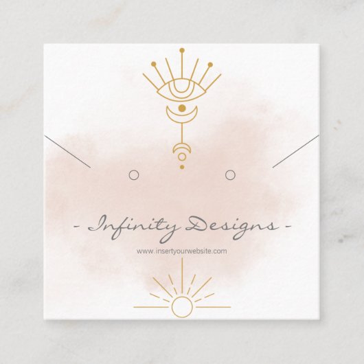 名刺のイヤリング&ネックレスホルダー スクエア名刺 (正面)