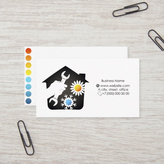 名刺のエアコン修理 名刺 (正面/裏面インサイチュ)