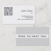 名刺のエレガントな灰色 名刺 (正面/裏面)