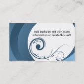 名刺のエレガントな青 名刺 (裏面)